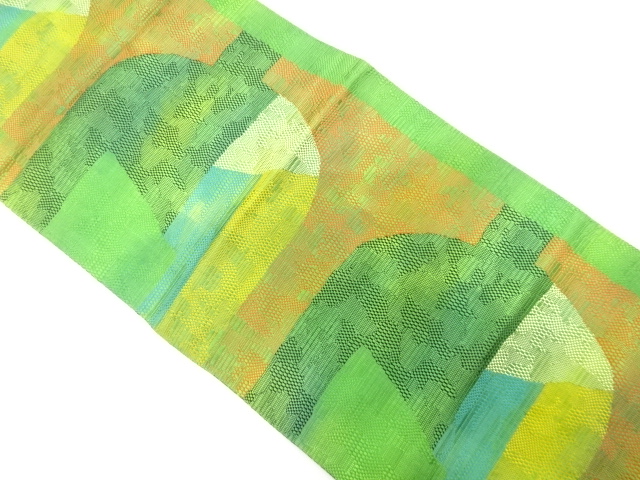 抽象模様織り出し　名古屋帯